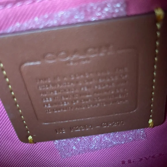 Coach Cassie Crossbody 19 With Heart Strap In Petunia with pins and rivets NWT - Picture 14 of 16